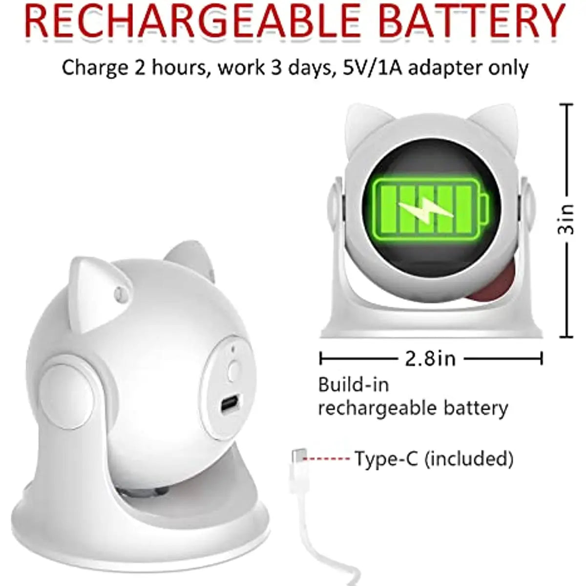 Rechargeable Motion Activated Laser Toy